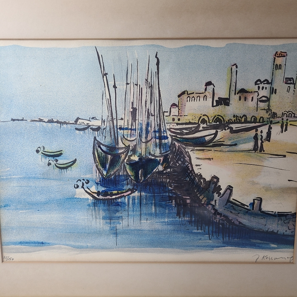 Joseph Kossonogi "Jaffa II" Signed Numbered Lithograph Print - Picture 2 of 11